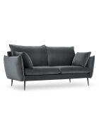 Canapé Velours Elio gris - 158x100x97 cm