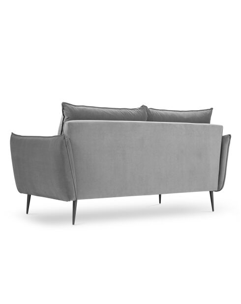 Canapé Velours Elio gris clair - 158x100x97 cm