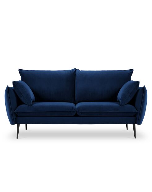 Canapé Velours Elio bleu roi - 158x100x97 cm