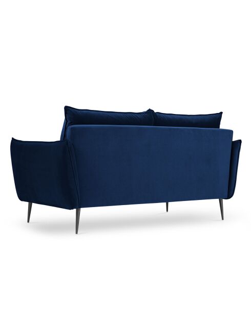 Canapé Velours Elio bleu roi - 158x100x97 cm