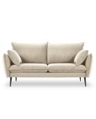 Canapé Velours Elio beige - 158x100x97 cm