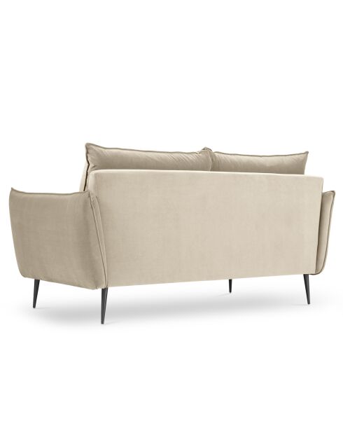 Beiges Samtsofa Elio - 158x100x97 cm
