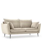 Canapé Velours Elio beige - 158x100x97 cm