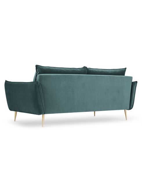 Canapé Velours Elio pétrole - 228x100x97 cm