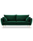 Canapé Velours Elio vert bouteille - 228x100x97 cm