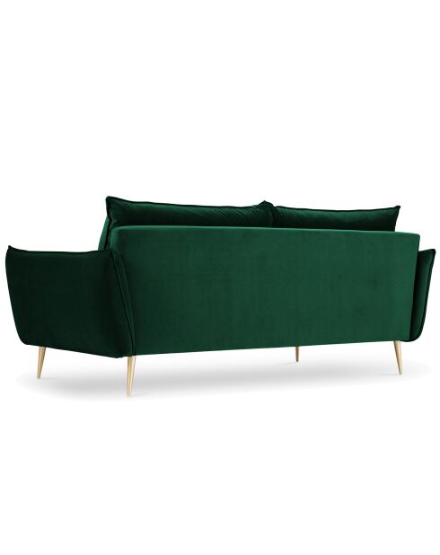 Canapé Velours Elio vert bouteille - 228x100x97 cm