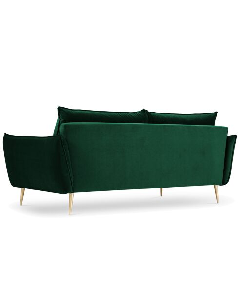 Canapé Velours Elio 2 Places vert bouteille - 198x100x97 cm