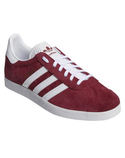 Baskets en Velours de Cuir Gazelle bordeaux
