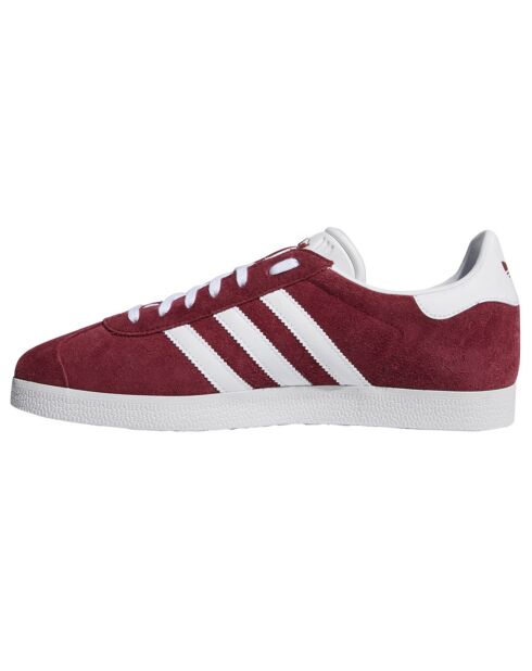 Baskets en Velours de Cuir Gazelle bordeaux