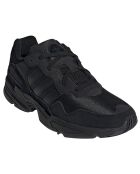 Baskets en Velours de Cuir & Mesh Yung-96 noires