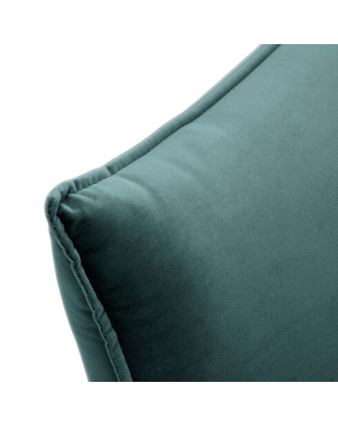 Elio rechtes Ecksofa aus petrolfarbenem Samt - 251 x 170 x 97 cm