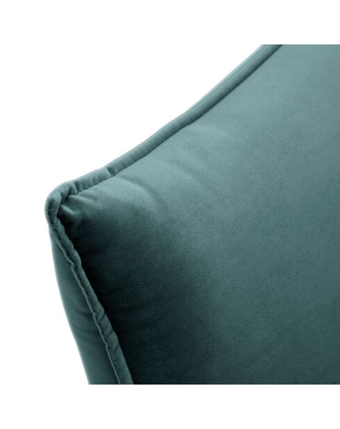 Canapé d'angle droit velours elio pétrole - 251x170x97 cm