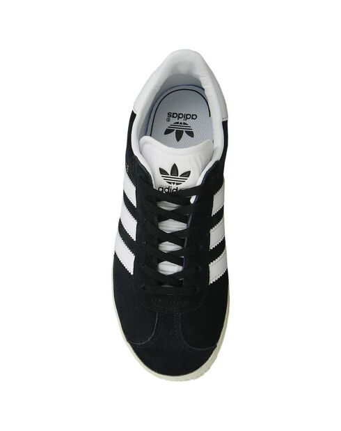 Baskets en Velours de Cuir Gazelle 2 noir/blanc