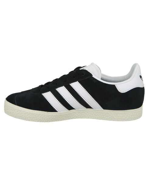 Baskets en Velours de Cuir Gazelle 2 noir/blanc