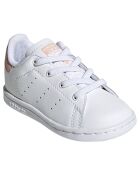 Baskets en Cuir Stan Smith El I blanc/rose pâle