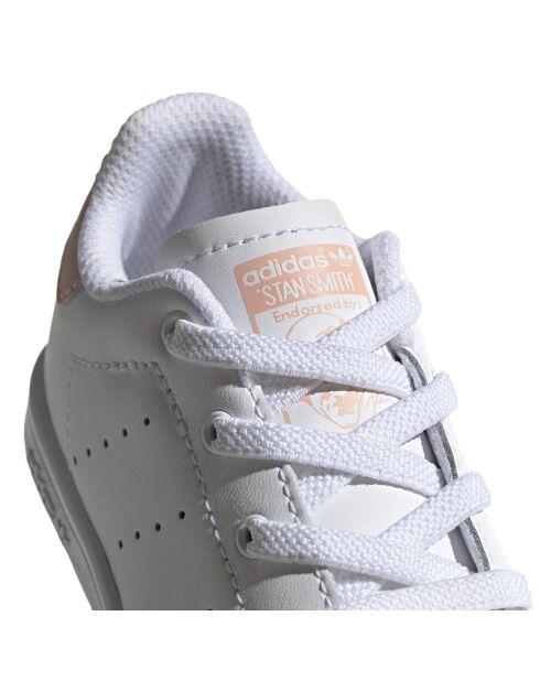 Baskets en Cuir Stan Smith El I blanc/rose pâle