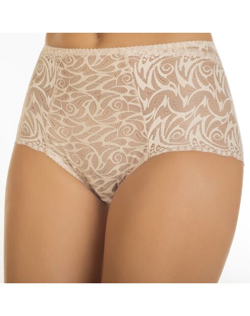 Bragas de cintura alta beige Solenne