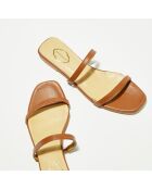 Mules en Cuir camel