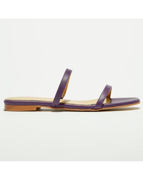 Mules en Cuir violettes