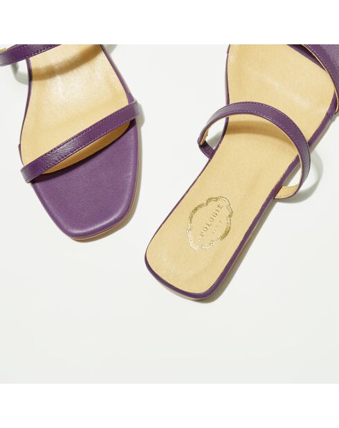 Mules en Cuir violettes