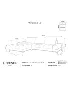 Canapé d'angle Gauche Velours convertible avec Coffre de Rangement Deneb vert bouteille - 315x212x87 cm
