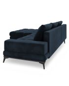 Canapé d'angle Gauche Velours convertible avec Coffre de Rangement Deneb bleu foncé - 315x212x87 cm