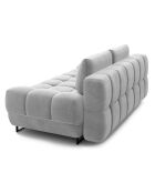 Canapé Velours convertible avec Coffre de Rangement Cirrus gris clair - 215x112x90 cm