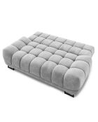 Canapé Velours convertible avec Coffre de Rangement Cirrus gris clair - 215x112x90 cm