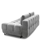 Canapé Velours convertible avec Coffre de Rangement Cirrus gris - 215x112x90 cm