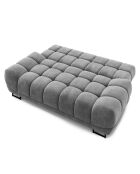 Canapé Velours convertible avec Coffre de Rangement Cirrus gris - 215x112x90 cm