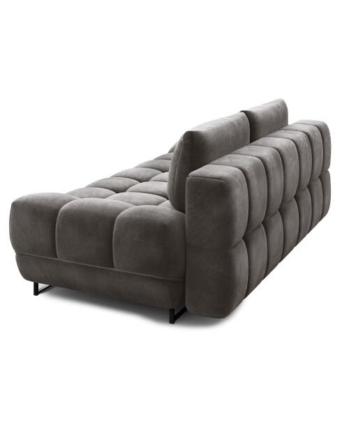Canapé Velours convertible avec Coffre de Rangement Cirrus marron foncé - 215x112x90 cm