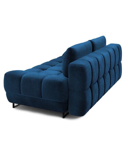 Canapé Velours convertible avec Coffre de Rangement Cirrus bleu roi - 215x112x90 cm