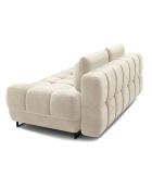 Canapé Velours convertible avec Coffre de Rangement Cirrus beige - 215x112x90 cm