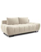 Canapé Velours convertible avec Coffre de Rangement Cirrus beige - 215x112x90 cm