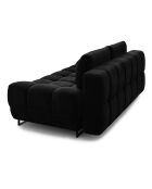 Canapé Velours convertible avec Coffre de Rangement Cirrus noir - 215x112x90 cm