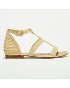 Sandales plates en Raphia naturelles