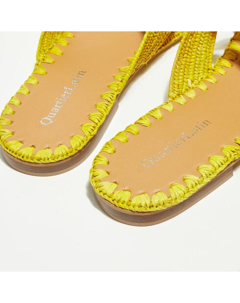 Gelbe Maultiere aus Bast