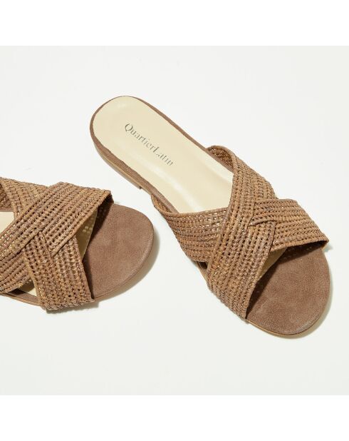 Mulas de café con rafia