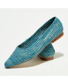 Ballerines en Raphia bleues