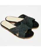 Mules en Raphia noires