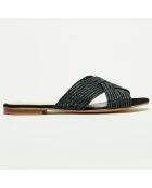 Mules en Raphia noires