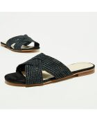 Mules en Raphia noires
