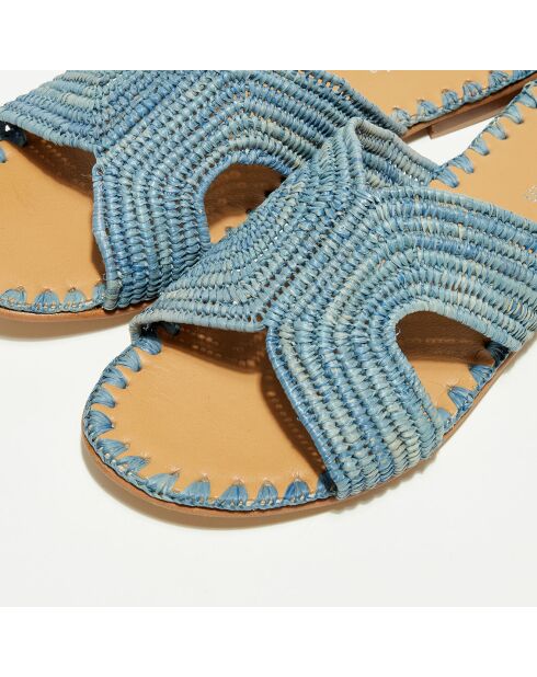 Blaue Maultiere aus Bast