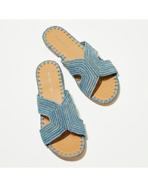 Blaue Maultiere aus Bast