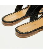 Mules en Raphia noires