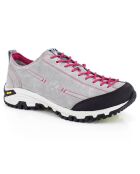 Aloa fushia/grijze fluwelen leren wandelschoenen
