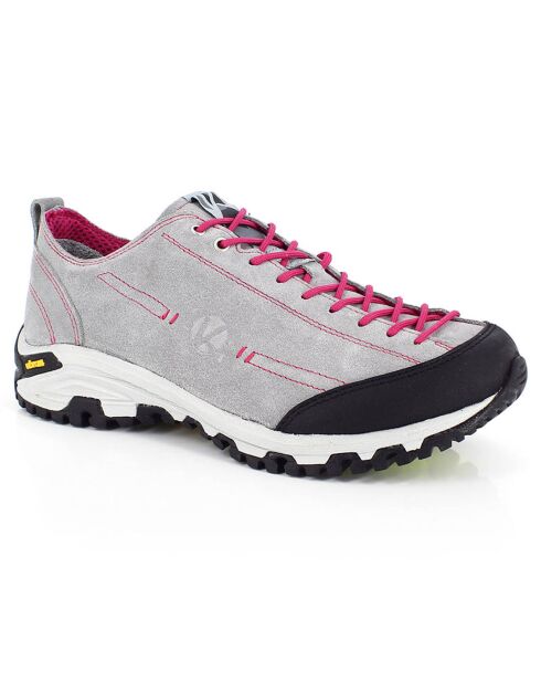 Aloa Wanderschuhe aus Veloursleder in Fuchsia/Grau