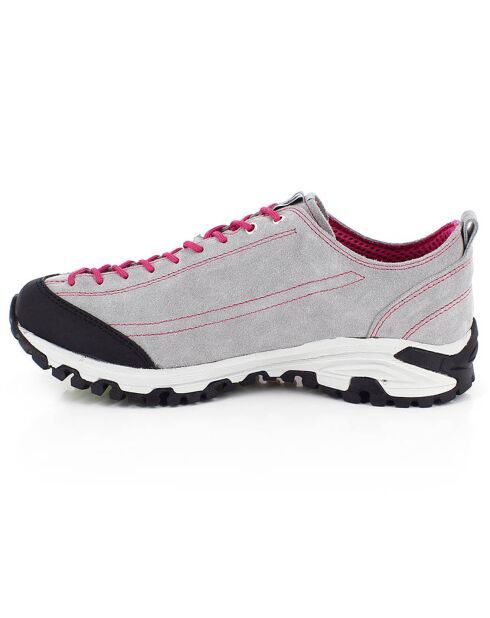 Aloa Wanderschuhe aus Veloursleder in Fuchsia/Grau