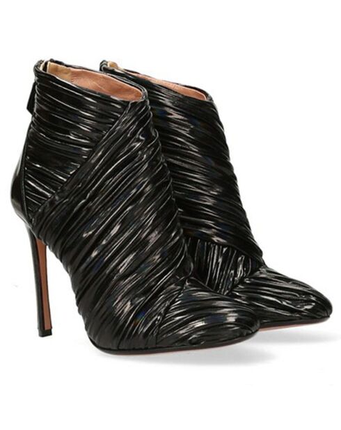 Bottines en Vinyle noires - Talon 11 cm