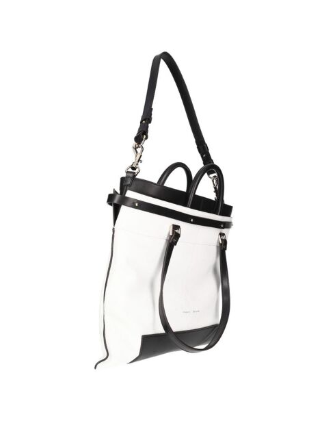 Sac en Cuir bicolore blanc/noir